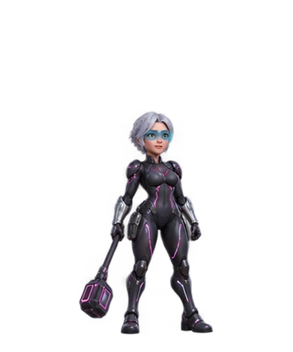Neon Circuit: Nightfall Vault game characters and objects